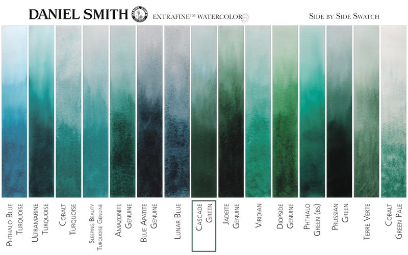 DANIEL SMITH 284600142 Extra Fine Watercolor 15ml Paint Tube, Cascade Green, 0.5 Fl Oz (Pack of 1) - Image 2
